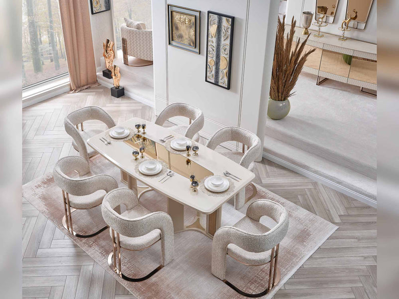 Nirvana San Dining Table - 200-SAN-NIR-DT-6