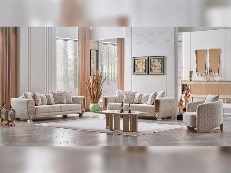 Nirvana San Stationary Sofa in Cream - 200-SAN-NIR-CRE-3
