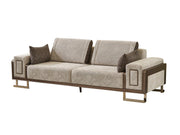 Nirvana Stationary 4 Seat Sofa Beige in Beige - 101-NIR-MED125-4