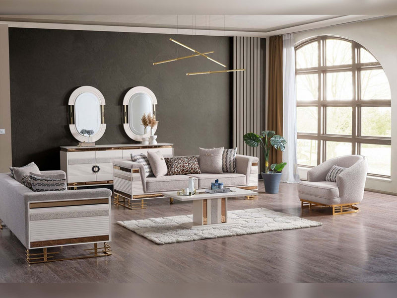 Nobel Stationary Sofa in Cream - 200-SAN-NOB-CRE-3