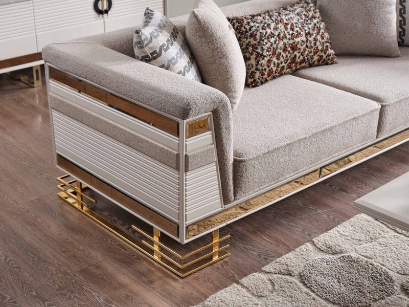 Nobel Stationary Sofa in Cream - 200-SAN-NOB-CRE-3