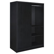 Noble 2-door Bedroom Wardrobe Storage Cabinet Armoire Black - 950441BLK