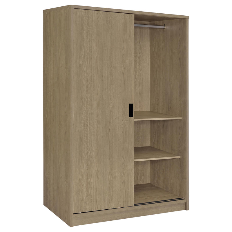 Noble 2-door Bedroom Wardrobe Storage Cabinet Armoire Latte - 950441LOK