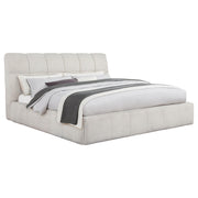 Nollet 48-inch Upholstered California King Platform Bed Cream - 315917CRMKW