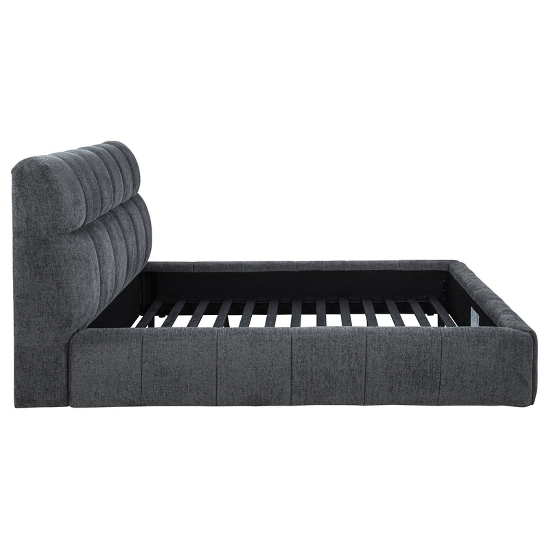 Nollet 48-inch Upholstered California King Platform Bed Grey - 315917GRYKW