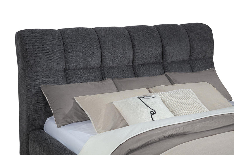 Nollet 48-inch Upholstered California King Platform Bed Grey - 315917GRYKW