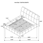 Nollet 48-inch Upholstered California King Platform Bed Grey - 315917GRYKW
