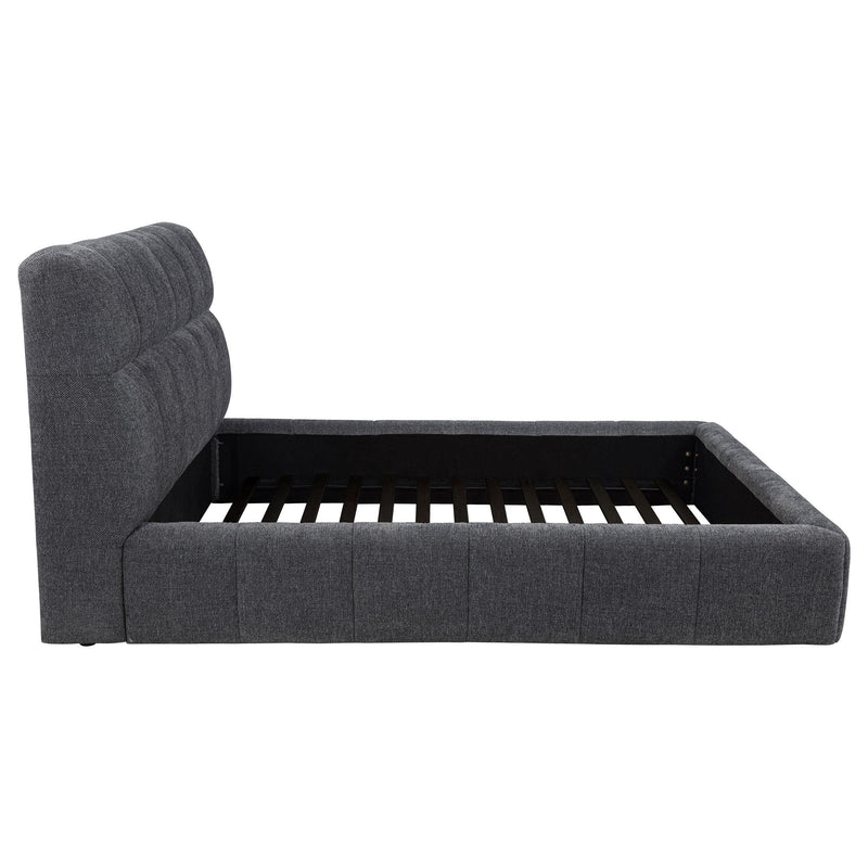 Nollet 48-inch Upholstered Queen Panel Platform Bed Grey - 315917GRYQ