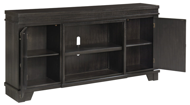Noorbrook Black XL TV Stand w/Fireplace Option - DMV FurnitureTV Stand