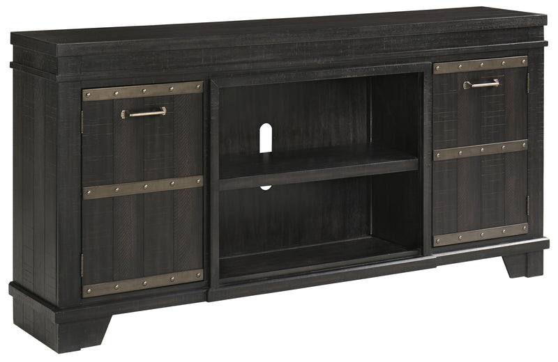 Noorbrook Black XL TV Stand w/Fireplace Option - DMV FurnitureTV Stand