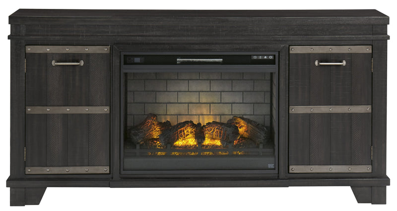 Noorbrook Black XL TV Stand w/Fireplace Option - DMV FurnitureTV Stand