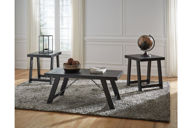 Noorbrook Black/Pewter Table (Set of 3) - DMV FurnitureOccasional Table Set