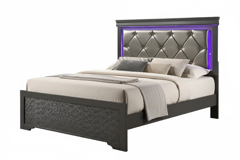 Nora Gray Twin Bed - NORA-GY-T-BED