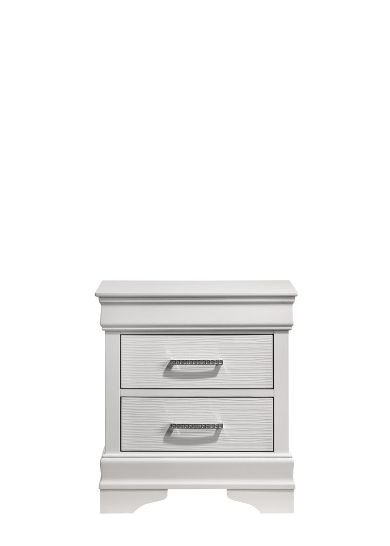Nora White Nightstand - NORA-WH-NS