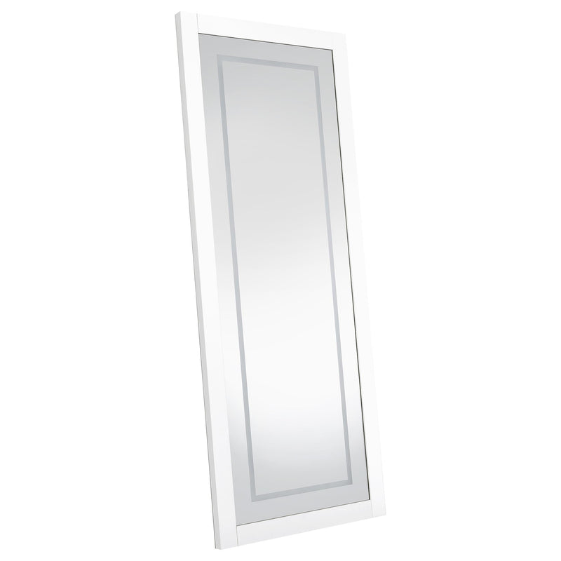 Nordio 72-inch LED Tempered Full Length Floor Mirror White - 960947