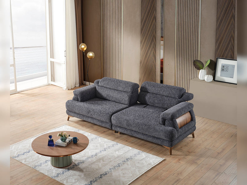 Nova Elf 4-pieces (2 Sofa & 2 Chair) Livingroom in Cream - Brown - 200-ELIF-NOV-A620-3311