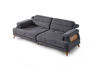 Nova Elf 4-pieces (2 Sofa & 2 Chair) Livingroom in Cream - Brown - 200-ELIF-NOV-A620-3311