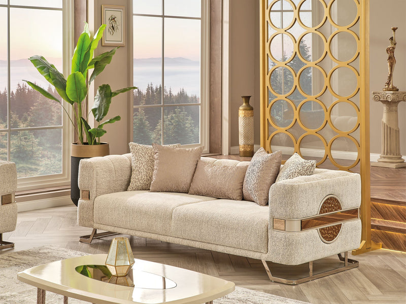 Nova Stationary Sofa Cream in Cream - 101-NOV-CEM19301-3