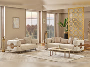 Nova Stationary Sofa Cream in Cream - 101-NOV-CEM19301-3