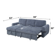 Nuriel Reversible Sectional Sofa w/Sleeper & Storage - LV07560