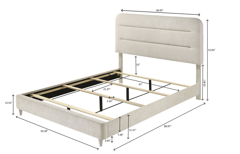 Nyomi White Queen Bed - DMV FurnitureQueen Bed