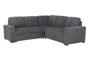 U2660 Grey Sofa Bed Sectional W/O Chaise And W/O Pullout - U2660-5-GREY-SEC W/O CHS & W/O PO