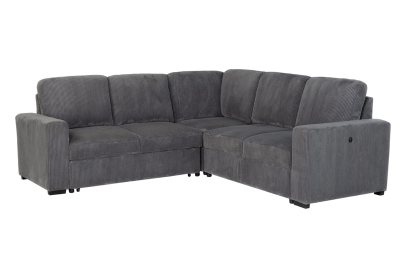 U2660 Grey Sofa Bed Sectional W/O Chaise And W/O Pullout - U2660-5-GREY-SEC W/O CHS & W/O PO