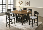Oakly Brown Round/Square Counter Height Dining Set - DMV FurnitureCounter Height Set