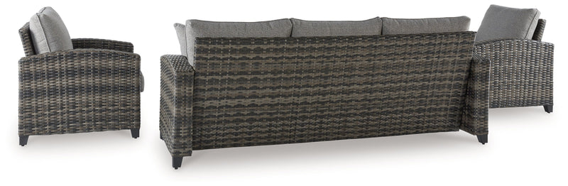 Oasis Court Outdoor Sofa/Chairs/Table Set (Set of 4) - P335-081