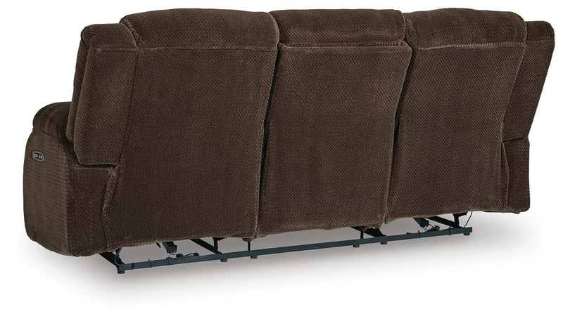 Observation Chocolate Power Reclining Sofa with Drop Down Table - PC2140699