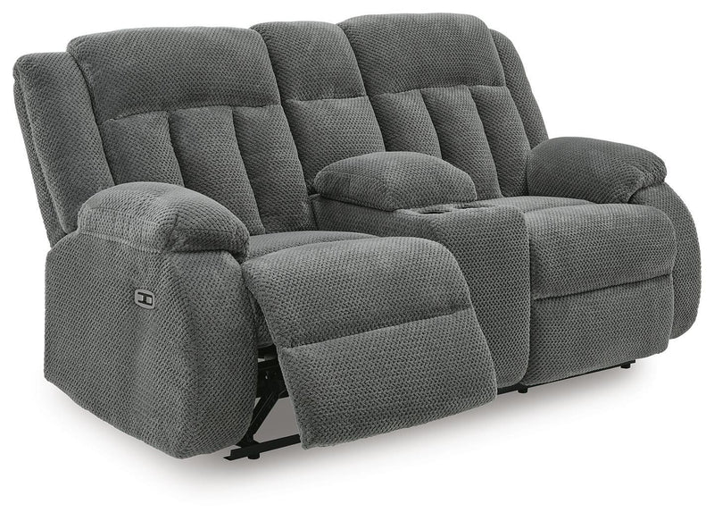 Observation Steel Power Reclining Loveseat with Console - PC2140596