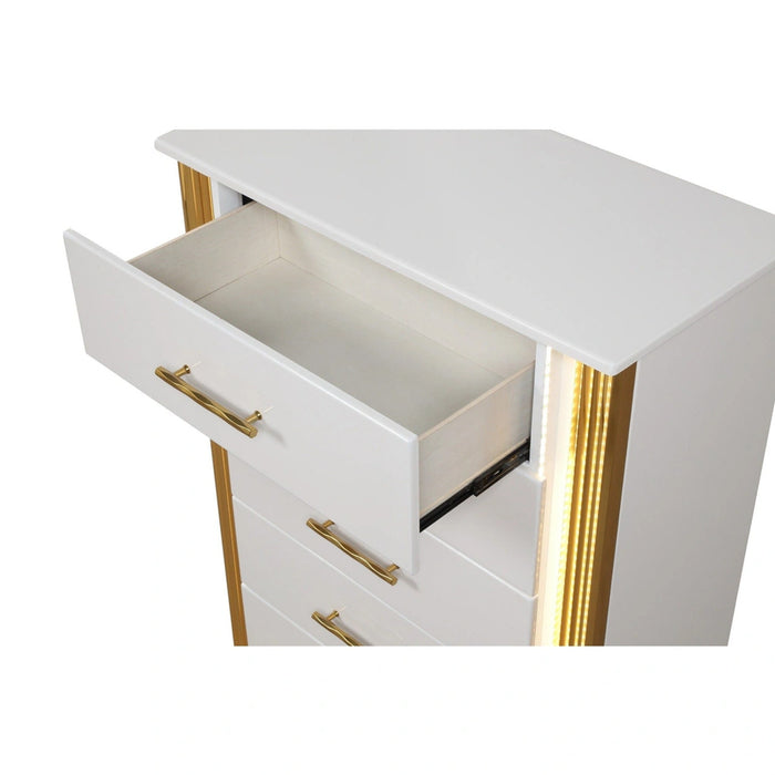 Obsession Bedroom Set Collection In Milky White