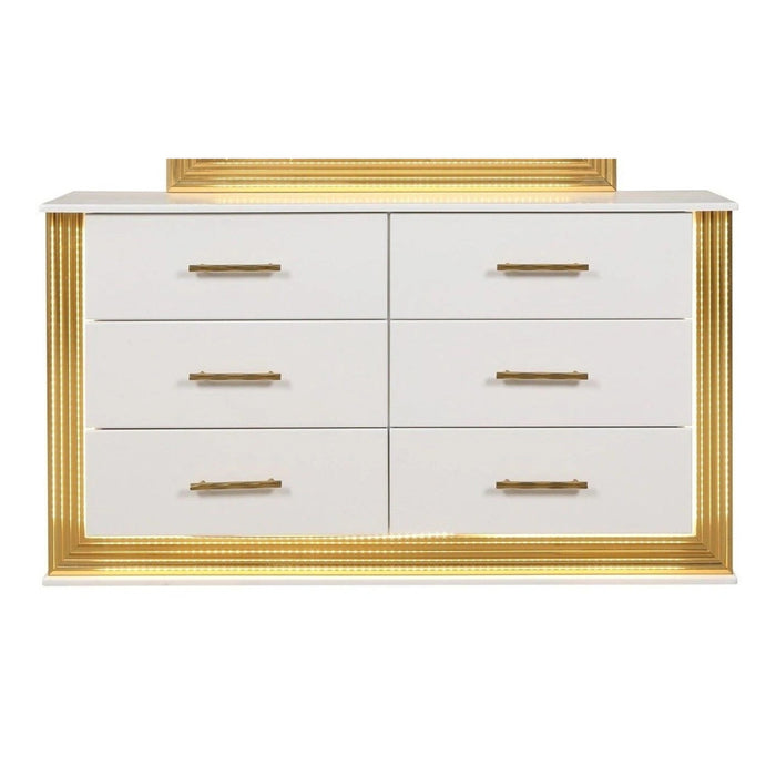 Obsession Bedroom Set Collection In Milky White