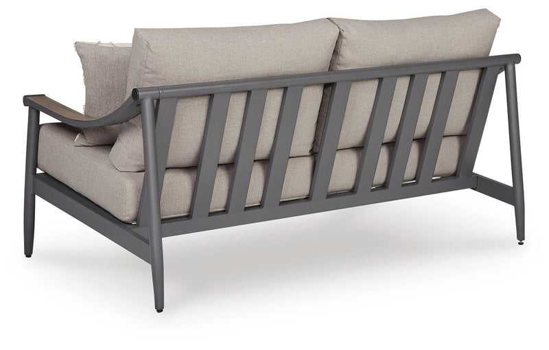 Ocean Beach Gray Outdoor Loveseat with Cushion - PCP510-835