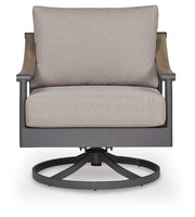 Ocean Beach Gray Outdoor Swivel Lounge with Cushion - PCP510-821