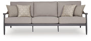 Ocean Beach Outdoor Sofa and Loveseat in Gray - PKG024576