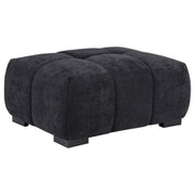Octavia Upholstered Rectangular Ottoman Black - 511064