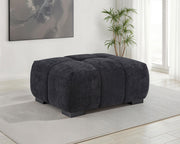 Octavia Upholstered Rectangular Ottoman Black - 511064