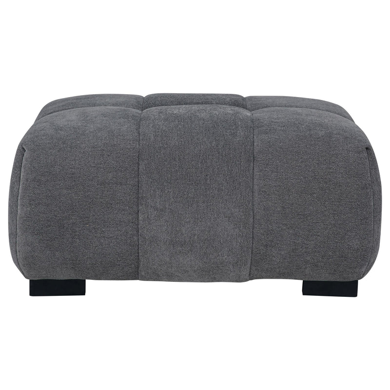 Octavia Upholstered Rectangular Ottoman Charcoal Grey - 509968