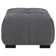 Octavia Upholstered Rectangular Ottoman Charcoal Grey - 509968