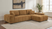 Octavia Upholstered Sectional Chaise Sofa Amber - 509340