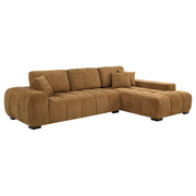 Octavia Upholstered Sectional Chaise Sofa Amber - 509340