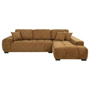 Octavia Upholstered Sectional Chaise Sofa Amber - 509340