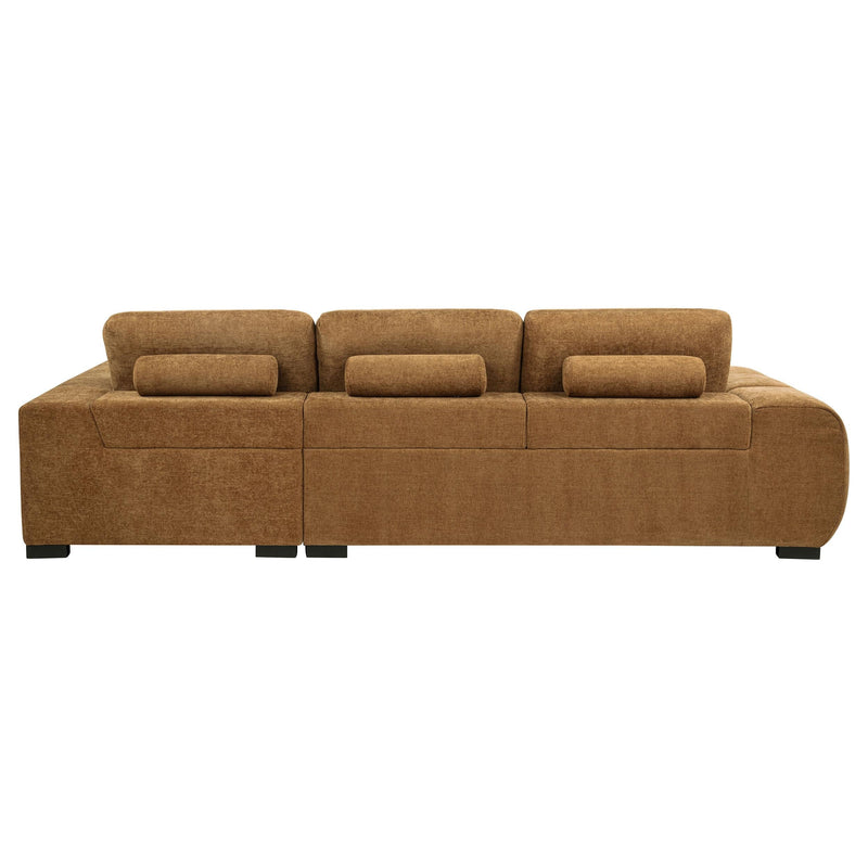 Octavia Upholstered Sectional Chaise Sofa Amber - 509340