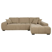 Octavia Upholstered Sectional Chaise Sofa Camel - 509961