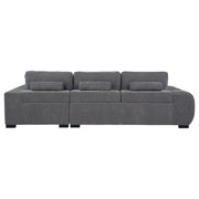 Octavia Upholstered Sectional Chaise Sofa Charcoal Grey - 509965