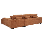 Octavia Upholstered Sectional Chaise Sofa Orange - 509350