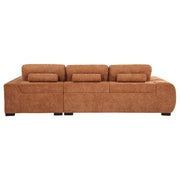 Octavia Upholstered Sectional Chaise Sofa Orange - 509350