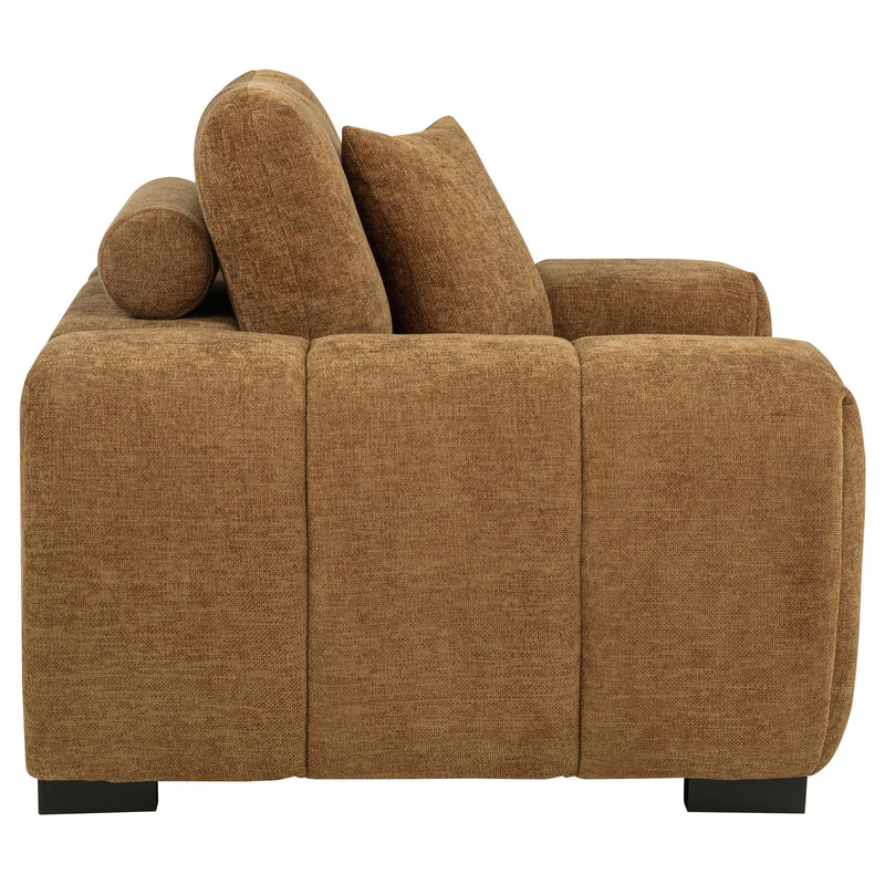 Octavia Upholstered Track Arm Accent Chair Amber - 509343