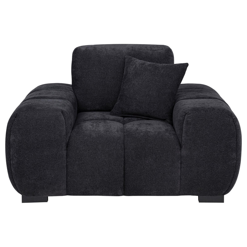 Octavia Upholstered Track Arm Accent Chair Black - 511063